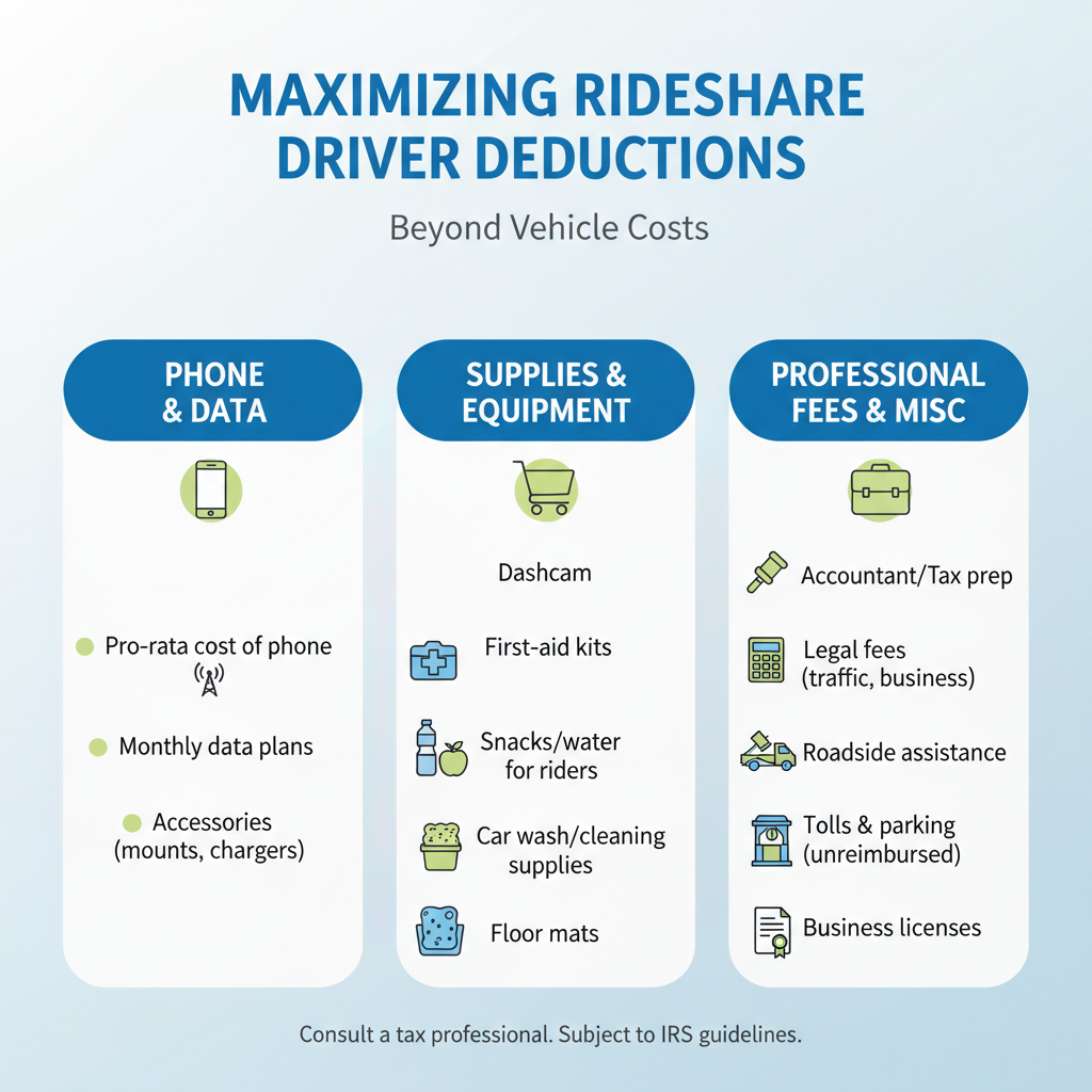 Rideshare Tax Deductions Infographic