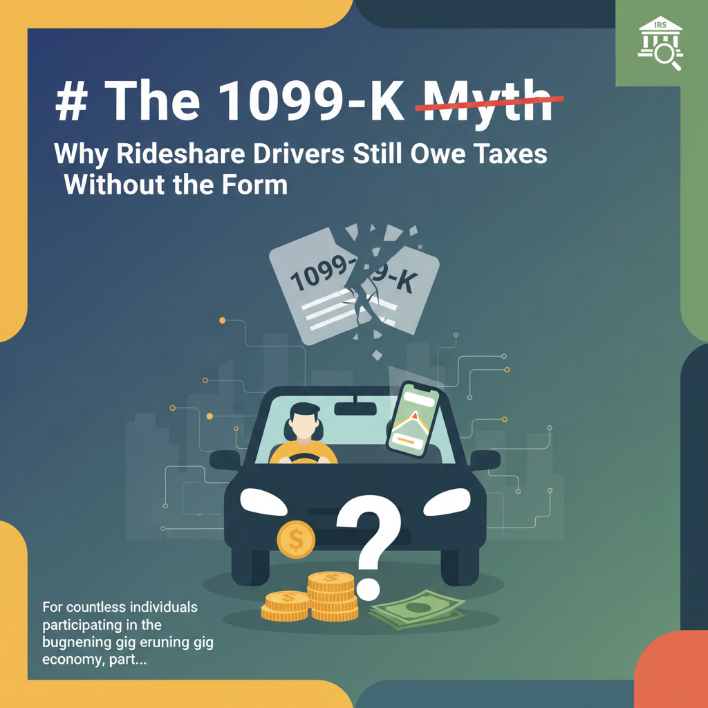 The 1099-K Myth: Why Rideshare Drivers Still Owe Taxes